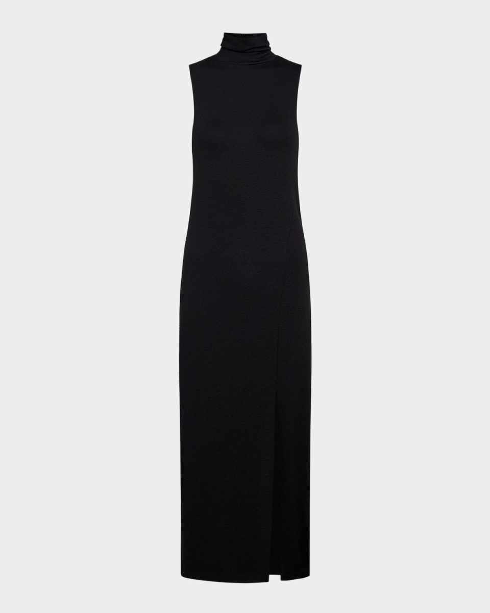 Sleeveless Turtleneck Midi Dress